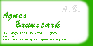 agnes baumstark business card