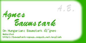 agnes baumstark business card